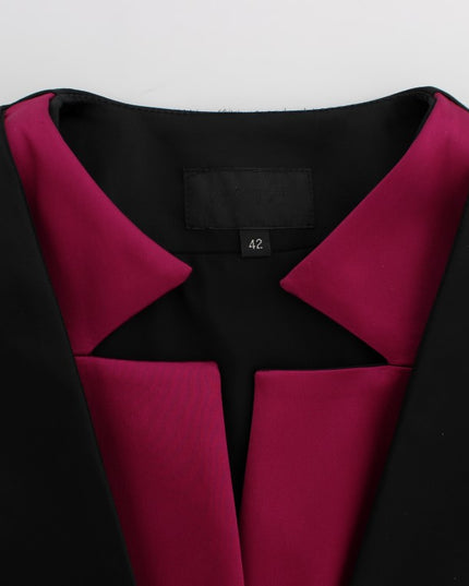 Exte Black Pink Stretch Blazer Jacket