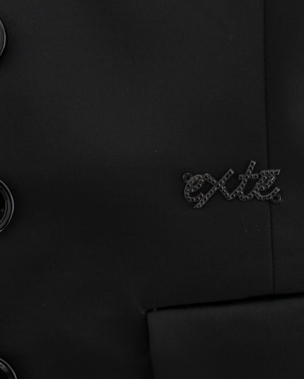 Exte Black Pink Stretch Blazer Jacket