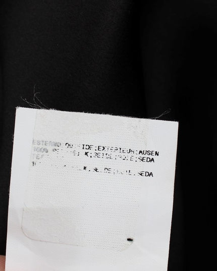 Karl Lagerfeld Gray Black Silk Blouse Top