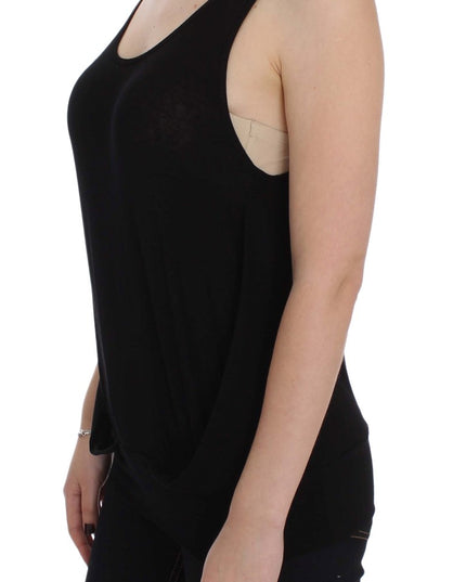 PLEIN SUD Black Stretch Sleeveless Blouse
