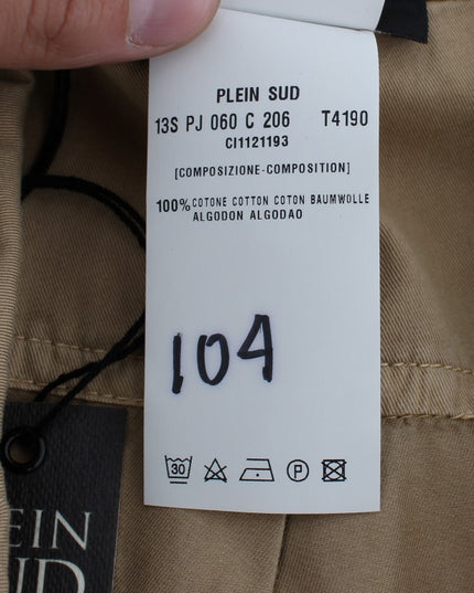 PLEIN SUD Beige Cotton Sleeveless Shirt