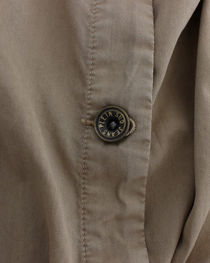 PLEIN SUD Beige Cotton Sleeveless Shirt