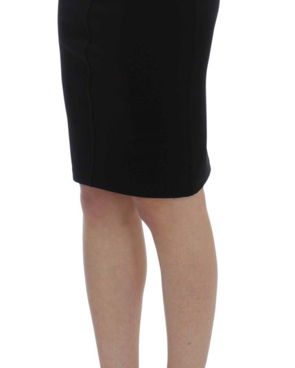 PLEIN SUD Black Straight Pencil Skirt