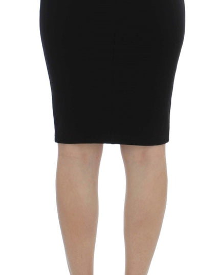 PLEIN SUD Black Straight Pencil Skirt