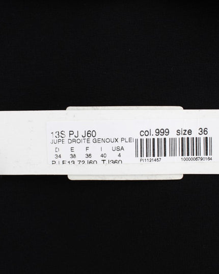 PLEIN SUD Black Straight Pencil Skirt