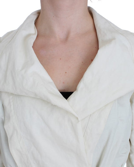 PLEIN SUD White Trench Coat Jacket