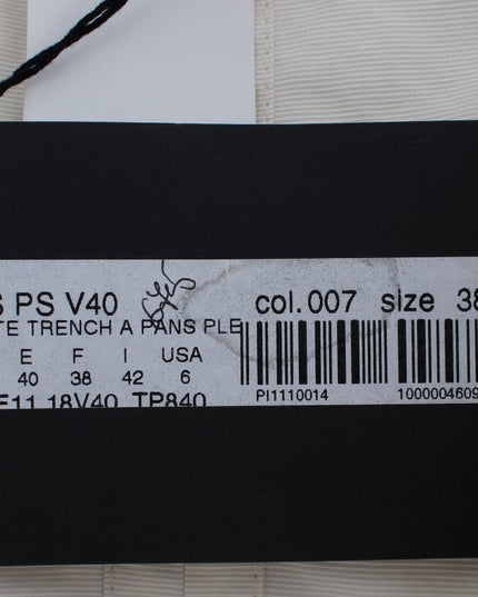 PLEIN SUD White Trench Coat Jacket