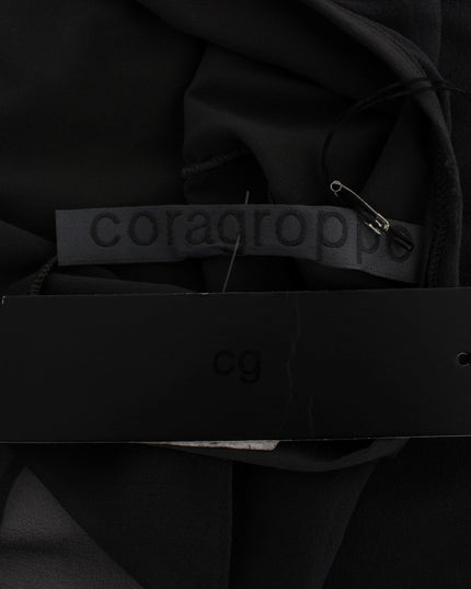 CORA GROPPO Gray Blue Stretch Blouse Top