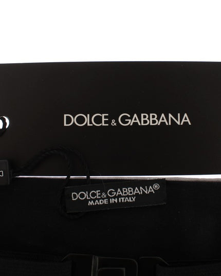 Dolce & Gabbana Silver Wide Belt Silk Cummerbund