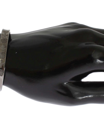 Nialaya Gray Rhodium 925 Silver Bangle Bracelet