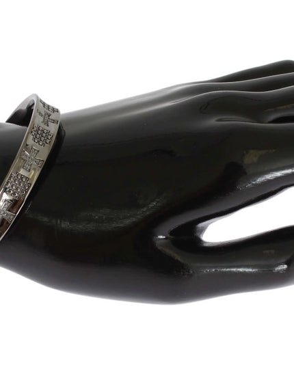 Nialaya Gray Rhodium 925 Silver Bangle Bracelet