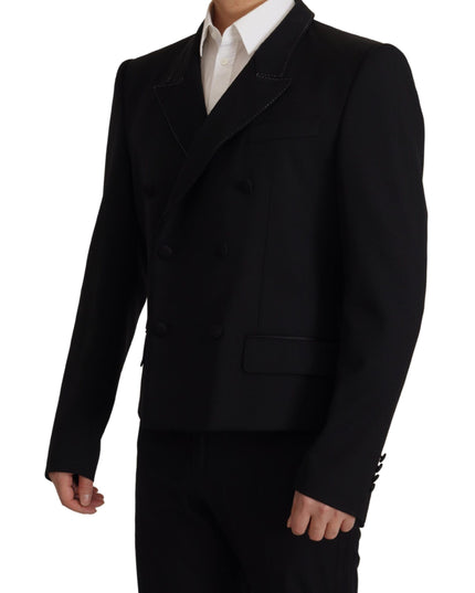 Dolce & Gabbana Black Double Breasted Coat Blazer Jacket