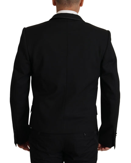 Dolce & Gabbana Black Double Breasted Coat Blazer Jacket