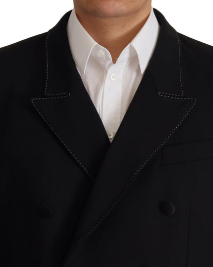 Dolce & Gabbana Black Double Breasted Coat Blazer Jacket