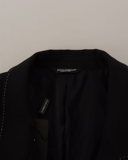 Dolce & Gabbana Black Double Breasted Coat Blazer Jacket