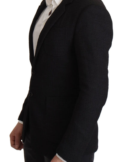 Dolce & Gabbana Black Single Breasted Coat Men Blazer