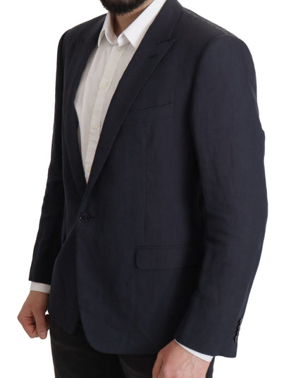Dolce & Gabbana Dark Blue ALTA SARTORIA Jacket Coat Blazer