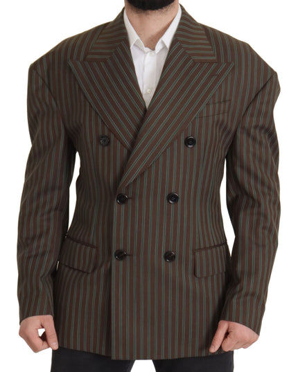 Dolce & Gabbana Multicolor Stripes Double Breasted Blazer