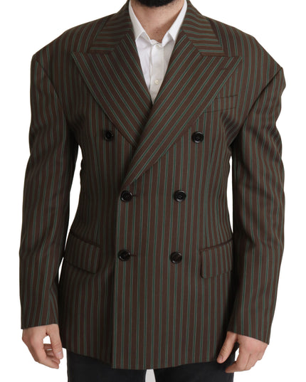 Dolce & Gabbana Multicolor Stripes Double Breasted Blazer