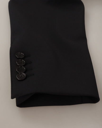 Dolce & Gabbana Black Wool Single Breasted Coat Men Blazer
