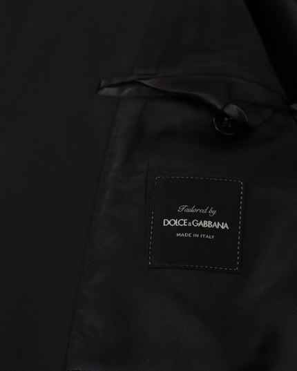 Dolce & Gabbana Black Wool Single Breasted Coat Men Blazer