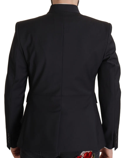 Dolce & Gabbana Black Wool Single Breasted Coat Men Blazer