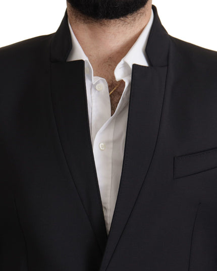 Dolce & Gabbana Black Wool Single Breasted Coat Men Blazer