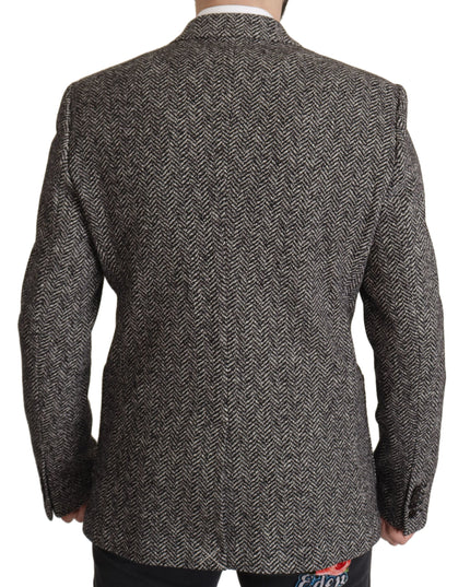 Dolce & Gabbana Gray Cotton Single Breasted Fantasy Blazer