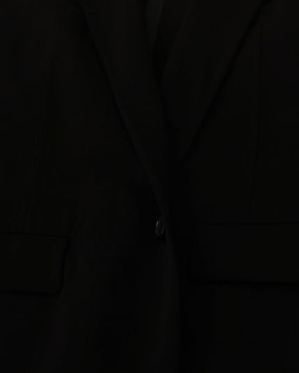 Dolce & Gabbana Black Wool Single Breasted Coat Blazer