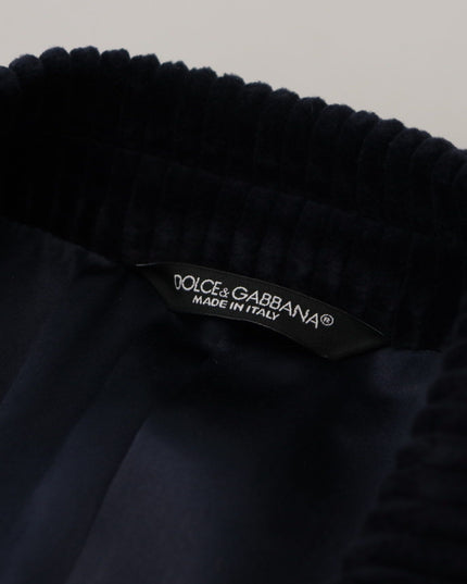 Dolce & Gabbana Black Cotton Cardigan Long Coat Men Jacket