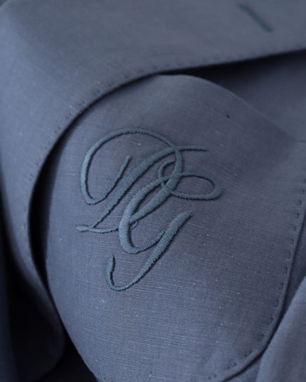 Dolce & Gabbana Blue Single Breasted Logo Blazer Jacket