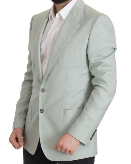 Dolce & Gabbana Green Cashmere Jacket Blazer Jacket