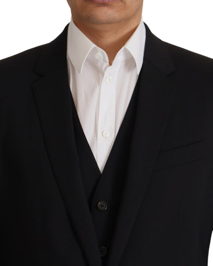 Dolce & Gabbana Black Jacket Vest 2 Piece MARTINI Blazer