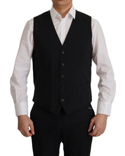 Dolce & Gabbana Black Jacket Vest 2 Piece MARTINI Blazer