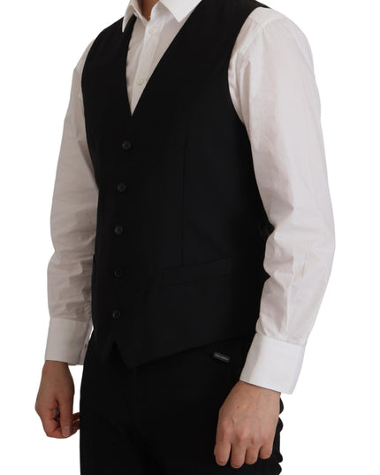 Dolce & Gabbana Black Jacket Vest 2 Piece MARTINI Blazer