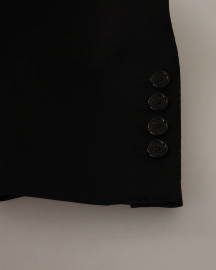 Dolce & Gabbana Black Wool Single Breasted Jacket Blazer
