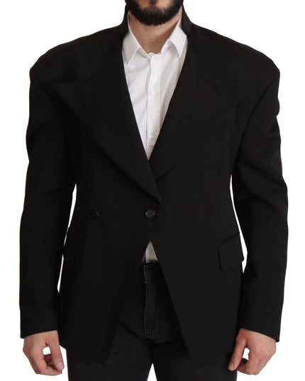 Dolce & Gabbana Black Wool Single Breasted Jacket Blazer