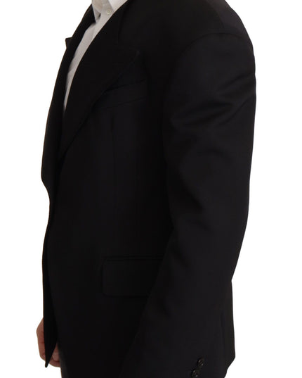 Dolce & Gabbana Black Wool Single Breasted Jacket Blazer