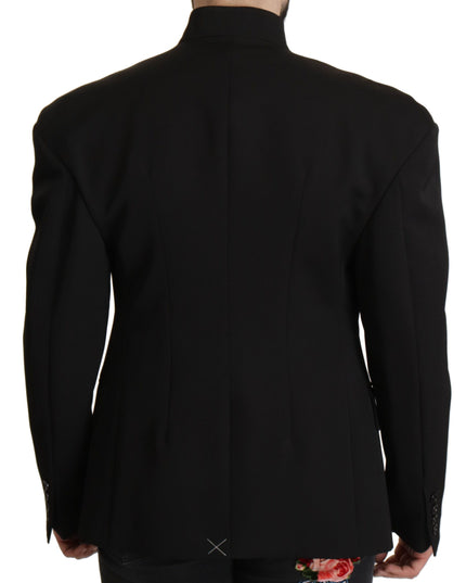 Dolce & Gabbana Black Wool Single Breasted Jacket Blazer