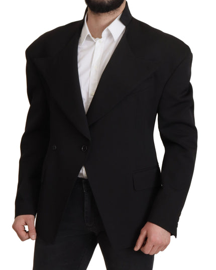 Dolce & Gabbana Black Wool Single Breasted Jacket Blazer