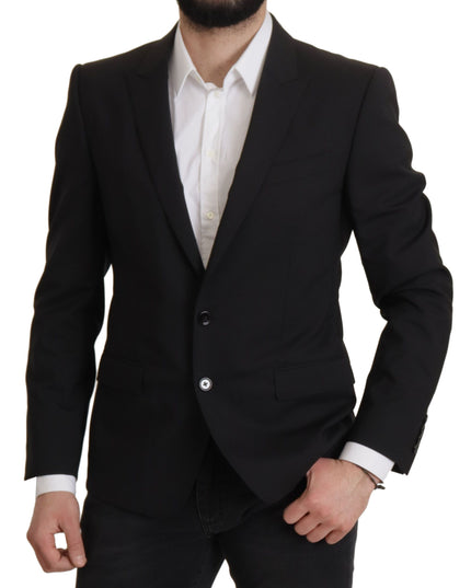 Dolce & Gabbana Black Single Breasted Jacket MARTINI Blazer