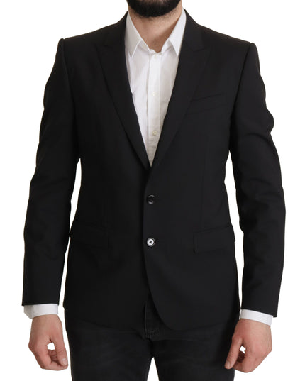 Dolce & Gabbana Black Single Breasted Jacket MARTINI Blazer