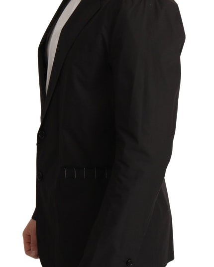 Dolce & Gabbana Black Cotton Single Breasted Blazer Jacket