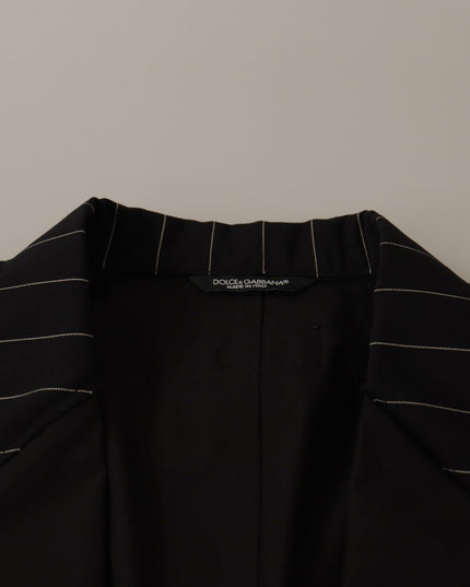 Dolce & Gabbana Black Cotton Single Breasted Blazer Jacket