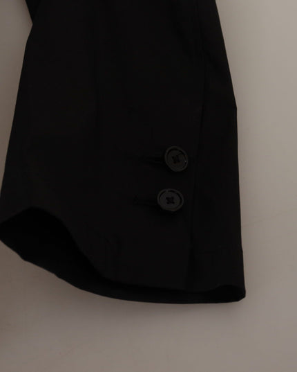 Dolce & Gabbana Black Cotton Single Breasted Blazer Jacket