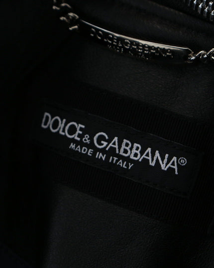 Dolce & Gabbana Black Polyester Hooded Blouson Coat Jacket