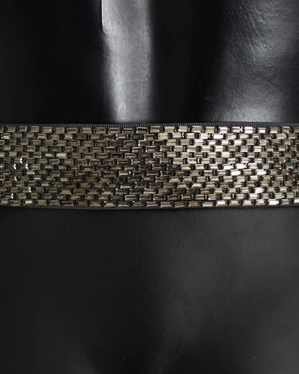 Dolce & Gabbana Crystal Buckle Sequined Waist Belt
