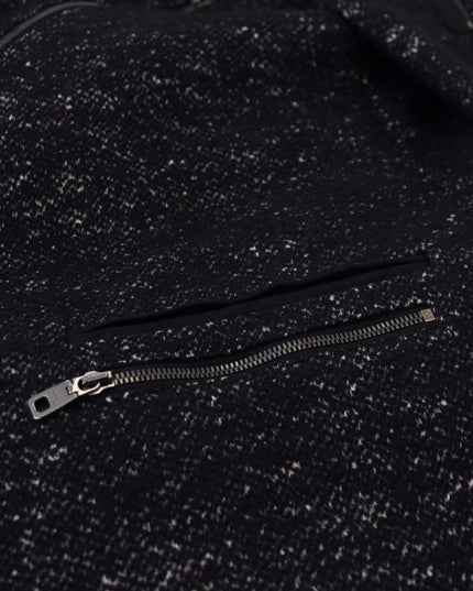 Dolce & Gabbana Black Wool Double Breasted Coat Men Jacket