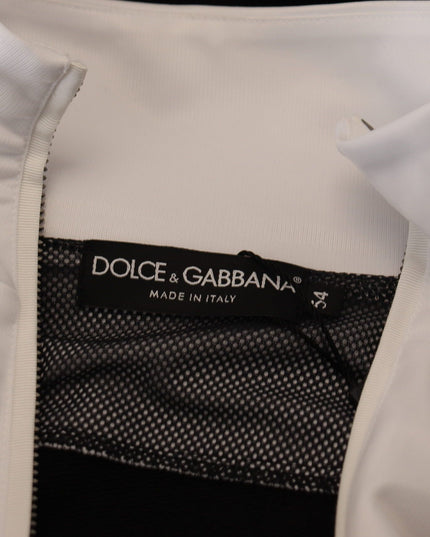 Dolce & Gabbana Black Polyester Hooded Full Zip Jacket
