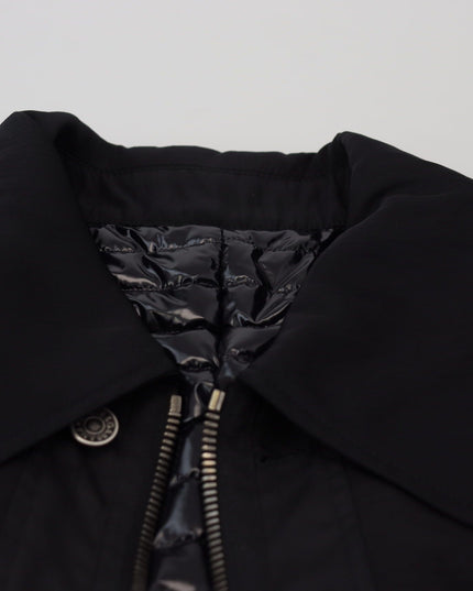 Dolce & Gabbana Black Wool Collared Full Zip Jacket